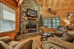 Wood-burning fireplace